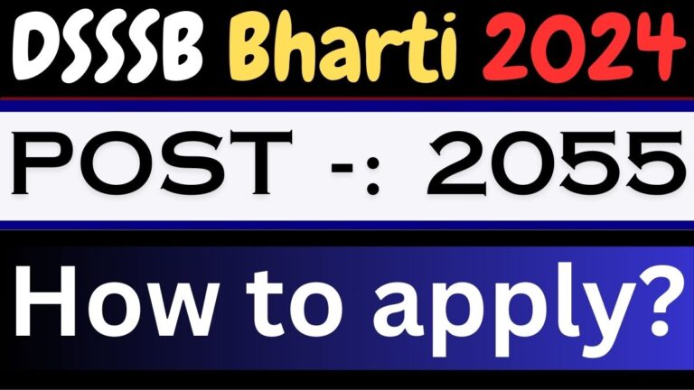 DSSSB Bharti 2024