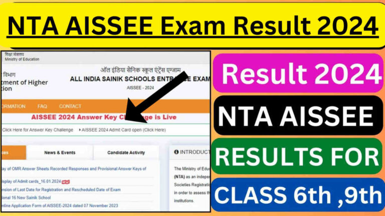 NTA AISSEE Exam Result 2024